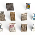 Vintage Interior Doors With Various Wooden Glass And Rustic Designs