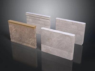 Decorative Wall Panels With Stone Textures And Different Color Finishes 3d model