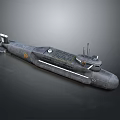 Gray Military Submarine 3D Model With Detailed Conning Tower And Hull Design