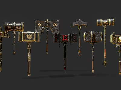CG Weapon Hammer Sledgehammer Warhammer 3d model