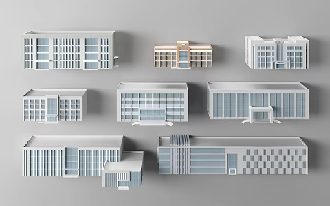 modern office building 3d model