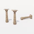 modeling stone column constructional column 3d model