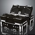 Modern Equipment Storage Cases With Metal Construction And Geometric Patterns