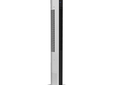 Modern Tower Air Cooler Fan with Sleek Grille and Adjustable Speed Settings 3d model