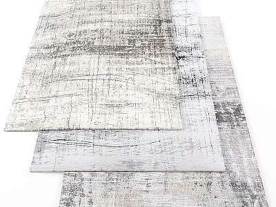 Modern Square Rugs With Textured Pattern And Gray White Tones For Home Decor 3d model