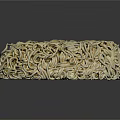 Dry Uncooked Instant Noodles With Round Shape And Coiled Texture 3d model