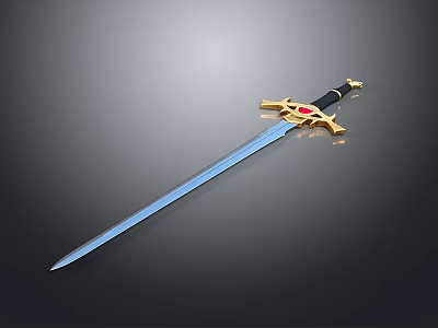 Modern Sword Officer Sword Long Sword Sheath 3d model Modern Sword Officer Sword Long Sword Sheath 3d model