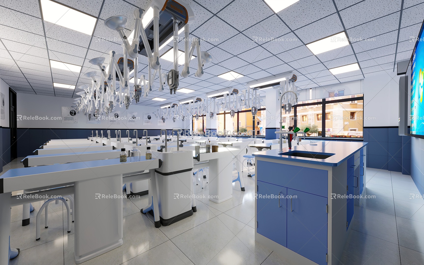 Modern Laboratory Chemistry Laboratory Perspective 3d model