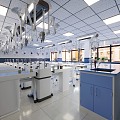 Modern Laboratory Chemistry Laboratory Perspective 3d model