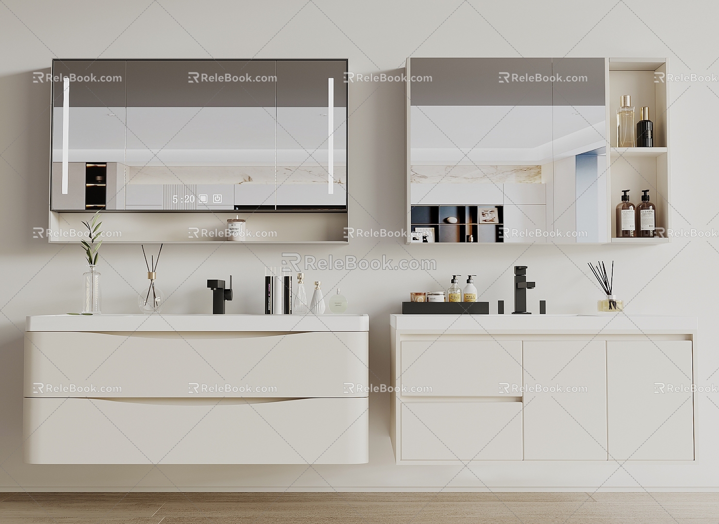 Modern bathroom cabinet model