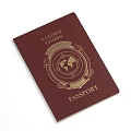 Burgundy Global Citizen Passport Cover With World Globe Emblem And Gold Text Design
