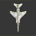 Detailed Military Fighter Jet On Ground With Landing Gear And Access Ladder