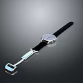 Stylish Wristwatch With Black Leather Strap And Silver Dial Modern Design
