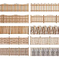 Various Wooden Bamboo Fence Designs With Different Weave And Slat Patterns