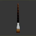 Traditional Calligraphy Writing Brush With Wooden Handle Metal Ferrule And Bristle Tip