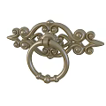 Vintage Metal Door Knockers With Floral And Circular Decorative Patterns
