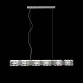 Modern Long Linear Crystal Chandelier With Gold Frame Ceiling Hanging Design 3d model