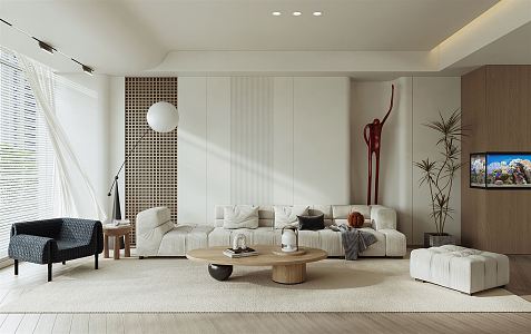 modern living room 3d model