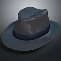 Classic Gray Fedora Hat With Dark Band As Daily Life Accessory