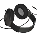 Black Wired Over Ear Headphones With Comfortable Ear Cushions And Adjustable Headband