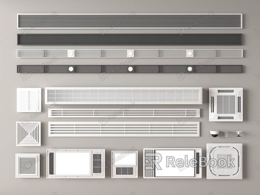 Modern air outlet air conditioner outlet central air conditioner extremely narrow outlet outlet outlet exhaust fan model