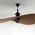 Woven Rattan Pendant Light with Black Metal Base and Spherical Bulb Modern Minimalist Design