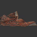 Traditional Paisley Patterned Scarf With Red Brown Tones And Soft Decorative Trim