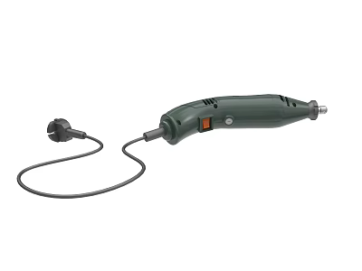 Green Electric Power Grinder Tool with Power Cord and Plug 3d model