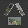 Electronic Tablets With Stand And Colorful Feather Screen Display In Different Angles