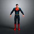 Superman Character In Blue Suit With Red Boots Yellow Belt And S Symbol