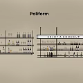 Poliform Wine Rack With Various Wine Bottles And Glassware For Enjoyable Drinking 3d model