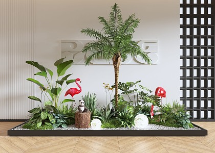 Modern Indoor Landscape Landscaping Landscape Setches Indoor Landscape Indoor Landscape Bryophytes Plant Heap 3d model