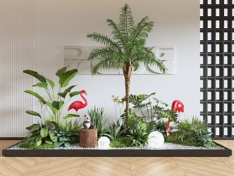 Modern Indoor Landscape Landscaping Landscape Setches Indoor Landscape Indoor Landscape Bryophytes Plant Heap 3d model