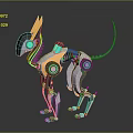 Modern Robot Dog Machine Dog Machine Warrior Robot Cop 3d model