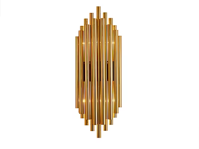 Modern Gold Wall Light With Vertical Strips Design For Elegant Home Decor 3d model