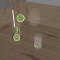 Assorted Refreshing Drinks with Wine Lime Ice and Herbal Tea in Glasses on Wooden Table