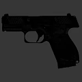 Modern Black Tactical Handgun Firearm With Ergonomic Grip And Sleek Design