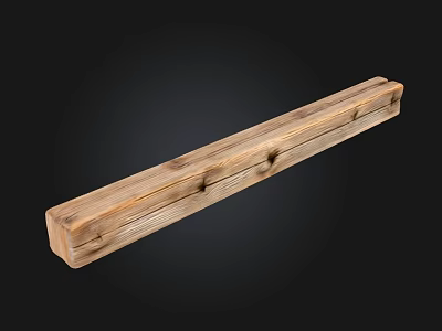Natural Stone Wood Long Decorative Board With Smooth Wooden Grain Surface 3d model