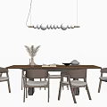 Quiet table and chair combination 3d model