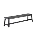 Black Modern Sofa Bench With Minimalist Design And Sturdy Wooden Frame