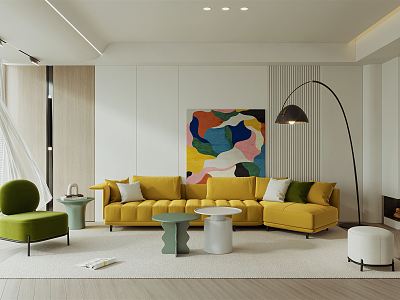 modern living room model