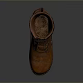 Stylish Brown Leather Mid Calf Boots With Lace Up Design For Daily Use