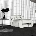 Modern Single Sofa Lazy Sofa Casual Sofa Leisure Chair Backrest Sofa 3d model