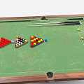 High Quality Billiard Table With Green Felt Surface Wooden Frame Balls And Cues