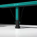Green Gantry Style Equipment With Black Base Top Crossbar And Side Charging Pile