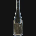 Transparent Ceramic Vessel With Slender Body And Wide Bottom Isolated On Black Background