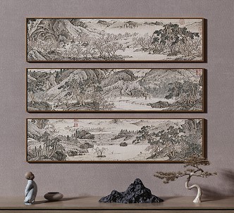 New Chinese Decorative Painting 3d model