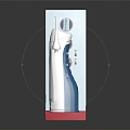 RAPIDO Water Flosser WF260 White Design With Packaging And Nozzle Accessory 3d model