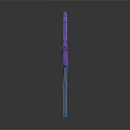 Purple And Blue Sci-Fi Weapon With Glowing Green Accents And Futuristic Design