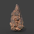 Rough Textured Wood Stone With Irregular Cracked Surface And Dark Brown Black Layers